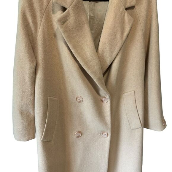 Forecaster of Boston Vintage Wool Angora Double Breasted Long Longline Coat - Picture 4 of 15
